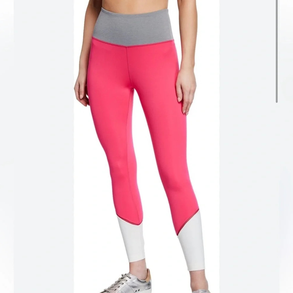NEW Kate Spade Colorblock‎ Leggings Pink Grey Size Medium